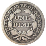 1854 Seated Dime Arrows VG