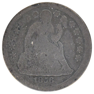 1856 "Small Date" Liberty Seated Dime (VG)