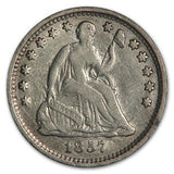 1857 Seated Liberty Half Dime - VF Details (Whizzed)