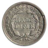 1857 Seated Liberty Half Dime - VF Details (Whizzed)