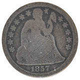 1857 Liberty Seated Half Dime (VG)