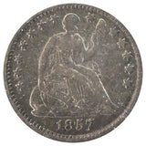 1857 Seated Half Dime VF/XF