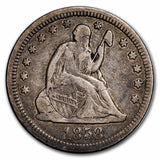 1858 Seated Liberty Quarter - VF Toned