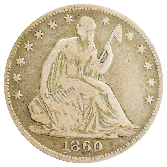 1860-O Seated Liberty Half Dollar VG