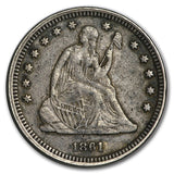 1861 Seated Liberty Quarter - VF
