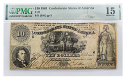 PMG 1861 $10 C.S.A 