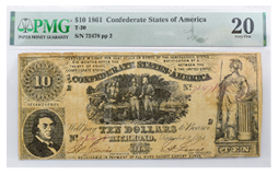 PMG 1861 $10 C.S.A 