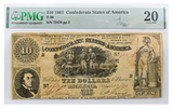 PMG 1861 $10 C.S.A "Sweet Potato Dinner" VF20