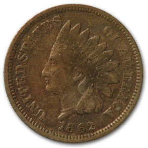 1862 Indian Head Cent- Very Good Condition