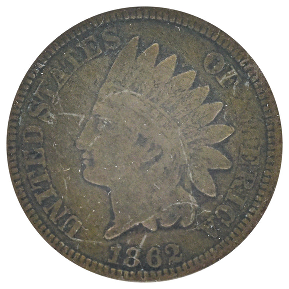 1862 Indian Head Cent (VG)