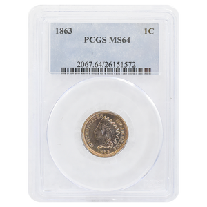 1863 Indian Head Cent MS64 PCGS