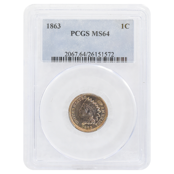 1863 Indian Head Cent MS64 PCGS