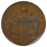 1864 Two Cent Piece "Large Motto" (VF)