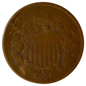 1864 2-Cent Large Motto BN (VF)