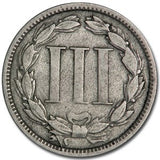 1865 3 Cent Nickel - F