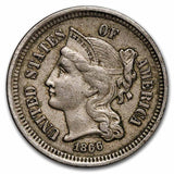 1866 3 Cent Nickel - VF