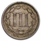 1866 3 Cent Nickel - VF