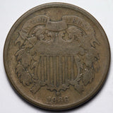1866 Two Cent Piece - F