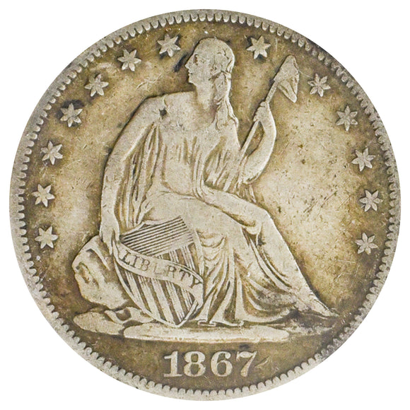 1867-S Seated Liberty Half Dollar VF