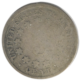 1867 Shield Nickel No Rays (AG)