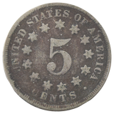 1867 Shield Nickel No Rays (G)