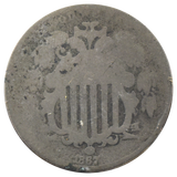 1867 Shield Nickel With Rays (AG)