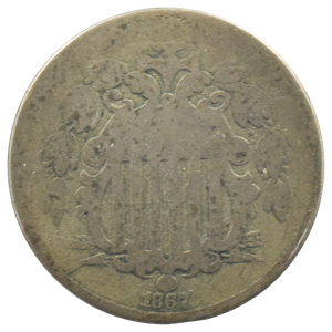 1867 Shield Nickel (No Rays) Cull
