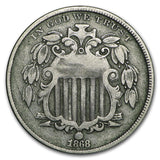 1868 Shield Nickel - VF