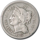 1872 3 Cent Nickel - VG