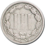 1872 3 Cent Nickel - VG