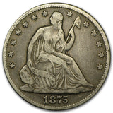 1875-S Seated Liberty Half Dollar - Fine Details (Pitting, Spotting)