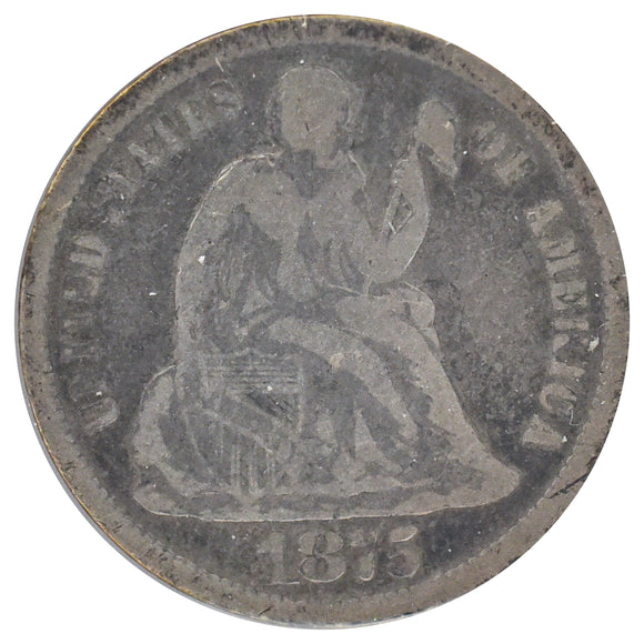 1875 Liberty Seated Dime (VG)