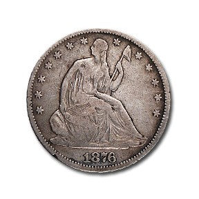 1876 Liberty Seated Half Dollar (VG)