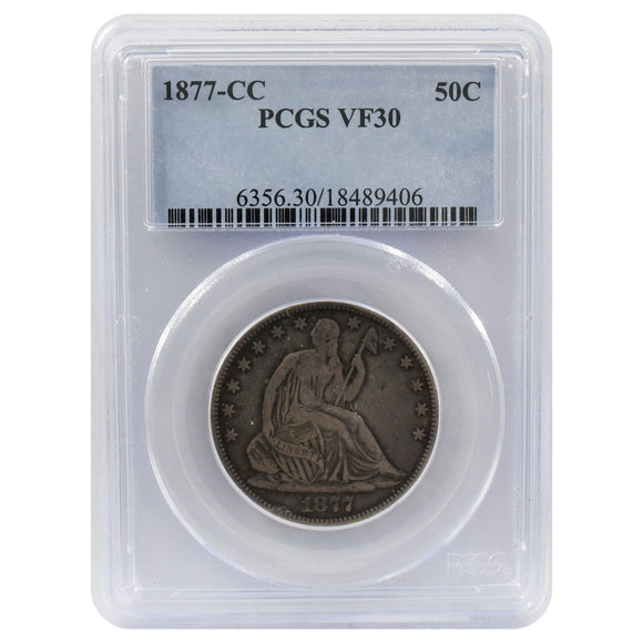 1877-CC Seated Liberty Half VF30 PCGS