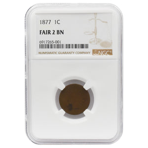 1877 NGC Indian Head Fair 2 BN