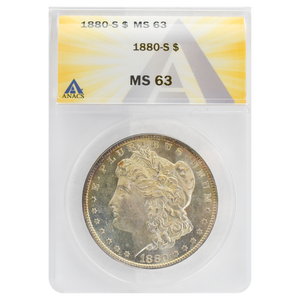 1880-S Morgan Dollar MS63 ANACS