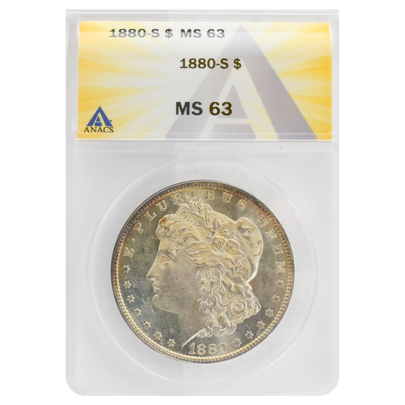 1880-S Morgan Dollar MS63 ANACS