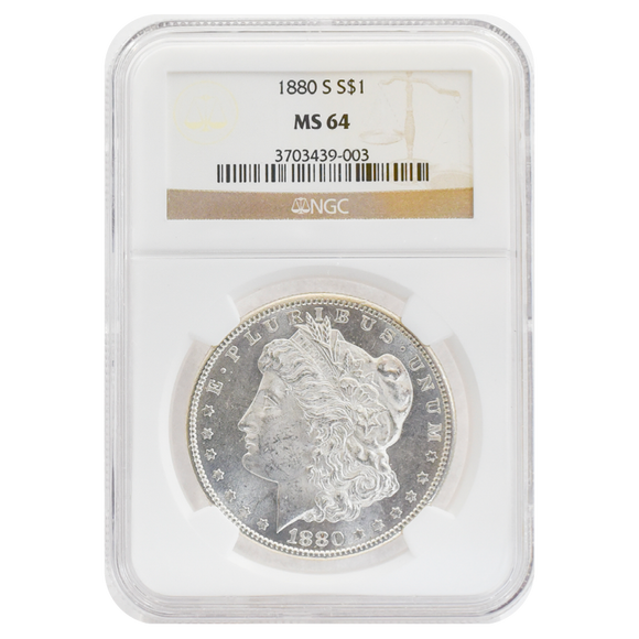 1880-S Morgan Dollar MS64 NGC