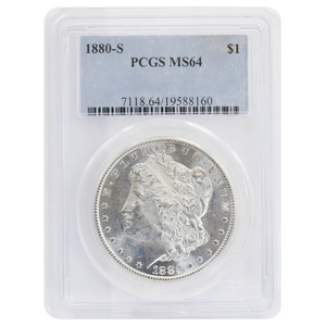 1880-S Morgan Dollar MS64 PCGS