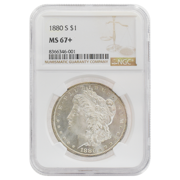 1880-S Morgan Dollar MS67+ NGC