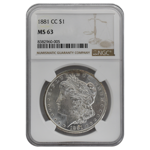 1881-CC Morgan Dollar MS63 NGC