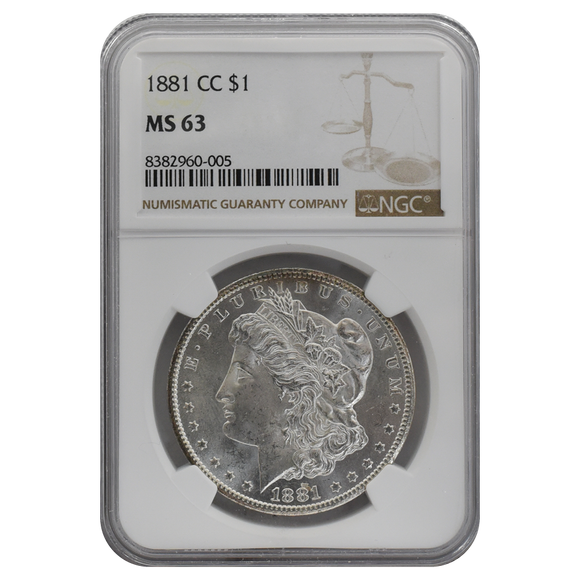 1881-CC Morgan Dollar MS63 NGC