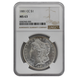 1881-CC Morgan Dollar MS63 NGC