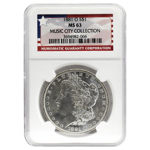 1881-O MS63 Morgan Dollar Music City Collection NGC