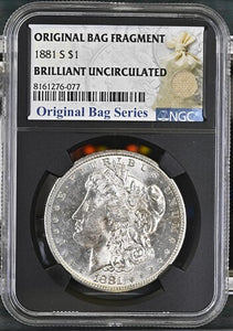 1881 S Morgan Dollar BU | Original Bag Fragment NGC
