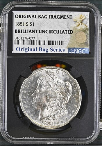 1881 S Morgan Dollar BU | Original Bag Fragment NGC