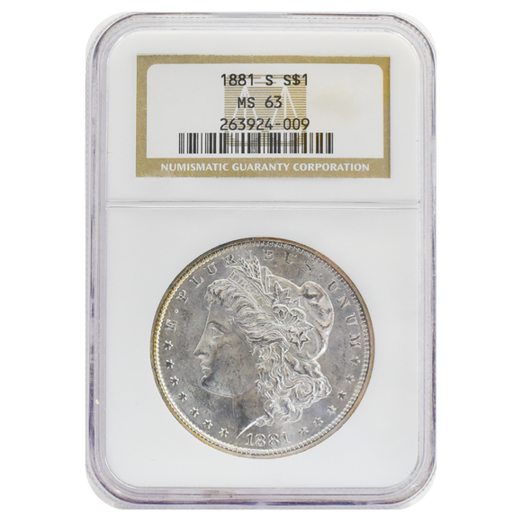 1881-S Morgan Dollar MS63 NGC