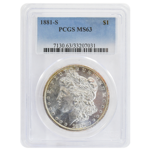 1881-S Morgan Dollar MS63 PCGS