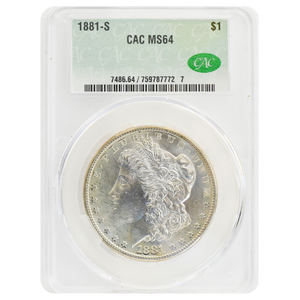 1881-S Morgan Dollar MS64 CAC