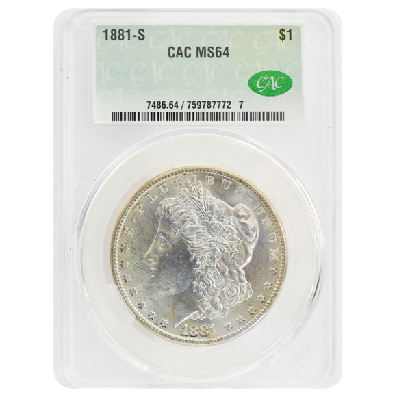 1881-S Morgan Dollar MS64 CAC